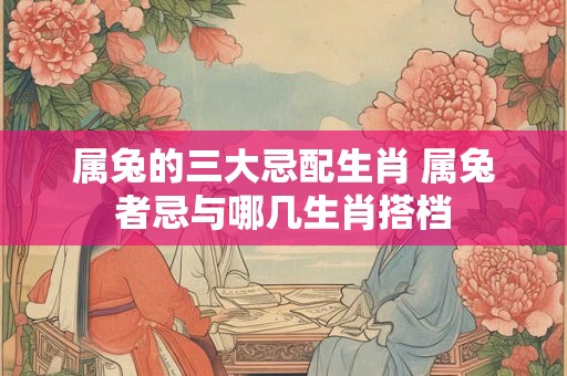 属兔的三大忌配生肖 属兔者忌与哪几生肖搭档