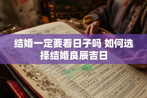 结婚一定要看日子吗 如何选择结婚良辰吉日 结婚一定要看日子吗 如何选择结婚良辰吉日