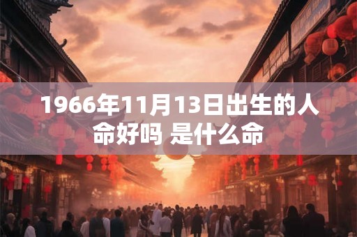 1966年11月13日出生的人命好吗 是什么命
