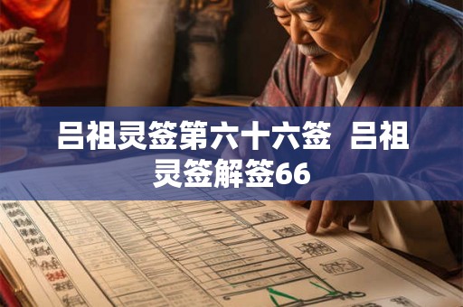 吕祖灵签第六十六签  吕祖灵签解签66