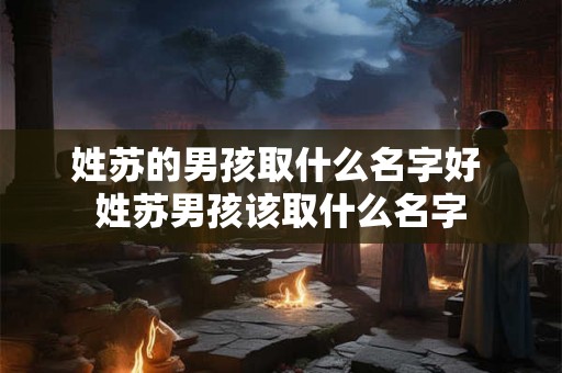 姓苏的男孩取什么名字好 姓苏男孩该取什么名字