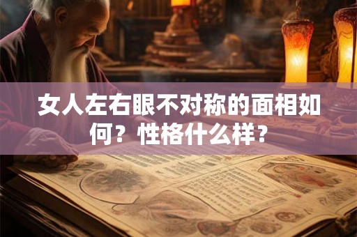 女人左右眼不对称的面相如何？性格什么样？