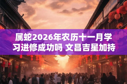 属蛇2026年农历十一月学习进修成功吗 文昌吉星加持助力