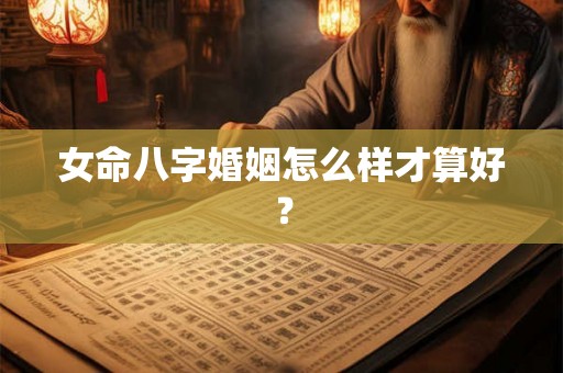 女命八字婚姻怎么样才算好? 女命八字婚姻怎么样才算好?