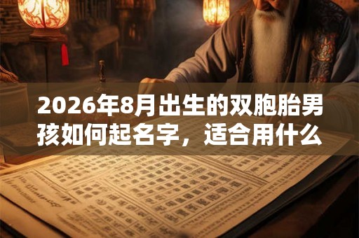 2026年8月出生的双胞胎男孩如何起名字，适合用什么
