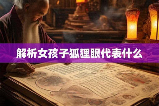 解析女孩子狐狸眼代表什么
