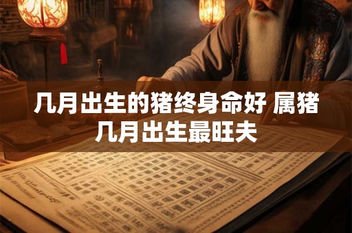 几月出生的猪终身命好 属猪几月出生最旺夫