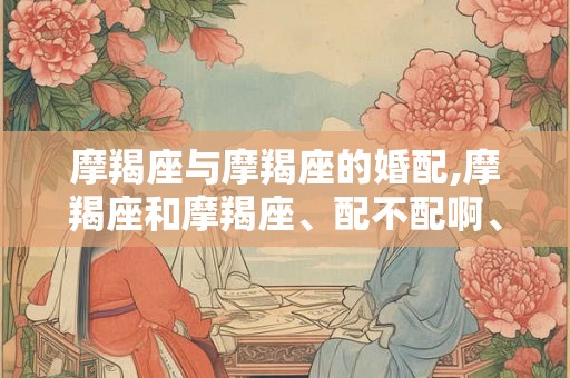 摩羯座与摩羯座的婚配,摩羯座和摩羯座、配不配啊、、？