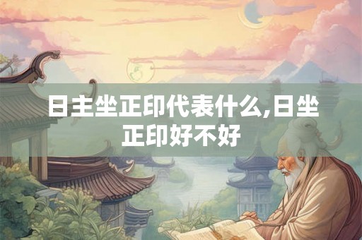 日主坐正印代表什么,日坐正印好不好