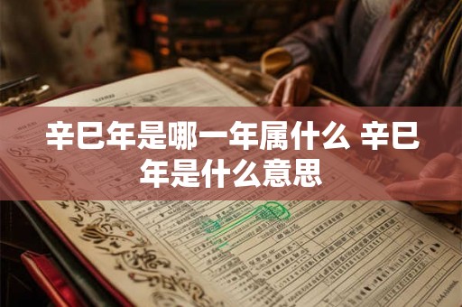 辛巳年是哪一年属什么 辛巳年是什么意思 辛巳年是哪一年属什么 辛巳年是什么意思