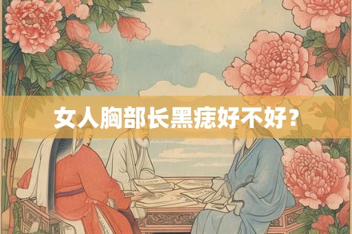 女人胸部长黑痣好不好？