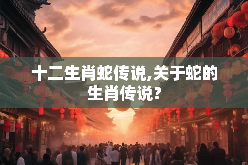 十二生肖蛇传说,关于蛇的生肖传说? 十二生肖蛇传说,关于蛇的生肖传说?