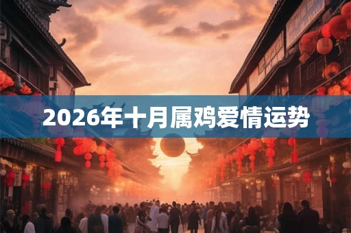 2026年十月属鸡爱情运势