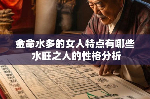 金命水多的女人特点有哪些 水旺之人的性格分析