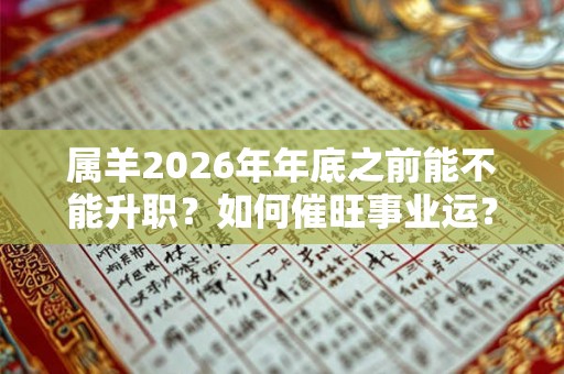 属羊2026年年底之前能不能升职？如何催旺事业运？