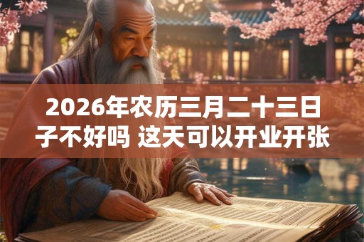 2026年农历三月二十三日子不好吗 这天可以开业开张吗 2026年农历三月二十三日子不好吗 这天可以开业开张吗