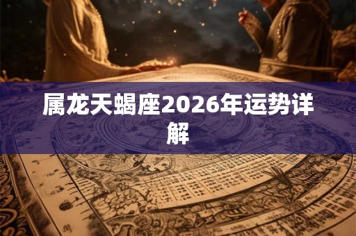 属龙天蝎座2026年运势详解