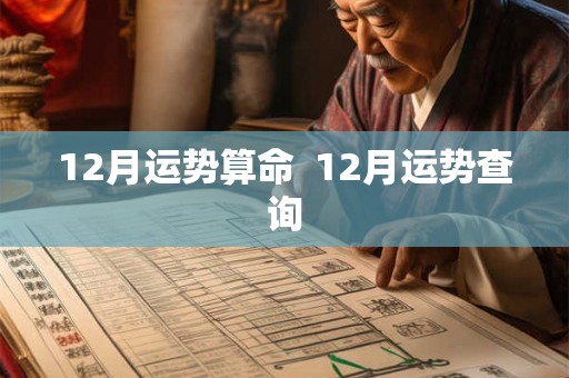 12月运势算命  12月运势查询