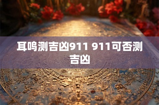 耳鸣测吉凶911 911可否测吉凶
