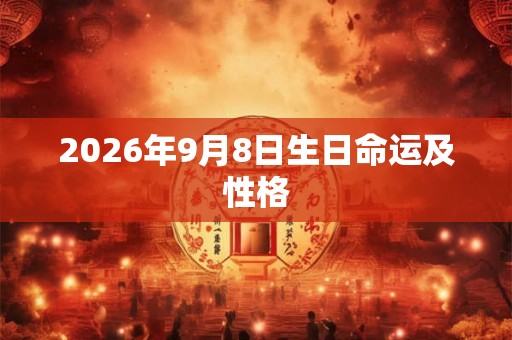 2026年9月8日生日命运及性格