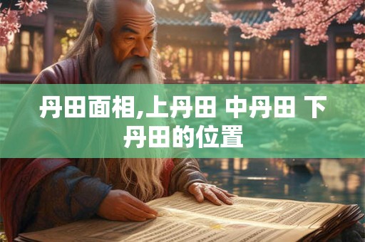 丹田面相,上丹田 中丹田 下丹田的位置