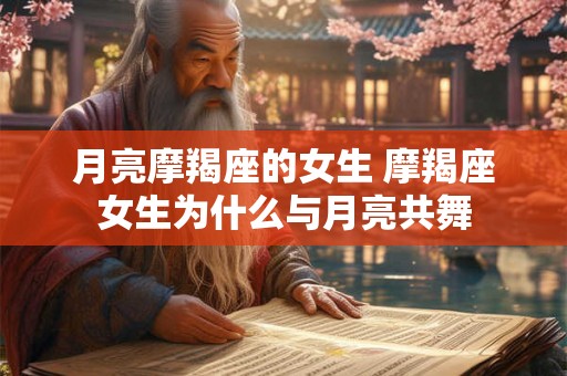 月亮摩羯座的女生 摩羯座女生为什么与月亮共舞