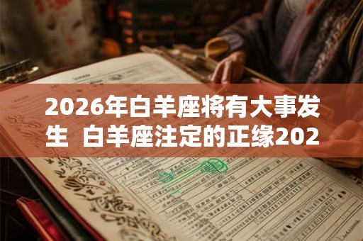 2026年白羊座将有大事发生  白羊座注定的正缘2026