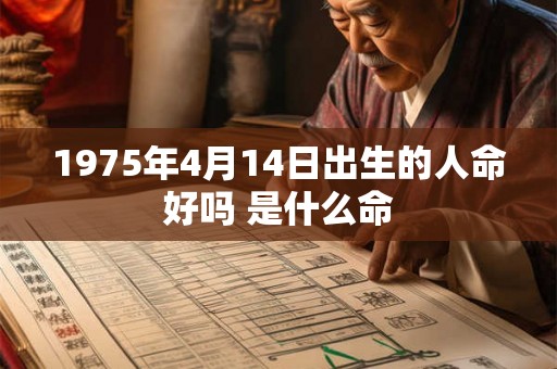 1975年4月14日出生的人命好吗 是什么命