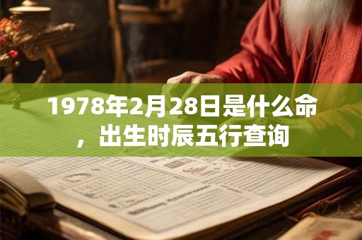 1978年2月28日是什么命，出生时辰五行查询