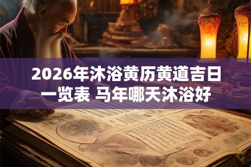 2026年沐浴黄历黄道吉日一览表 马年哪天沐浴好 2026年沐浴黄历黄道吉日一览表 马年哪天沐浴好