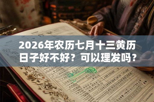 2026年农历七月十三黄历日子好不好？可以理发吗？
