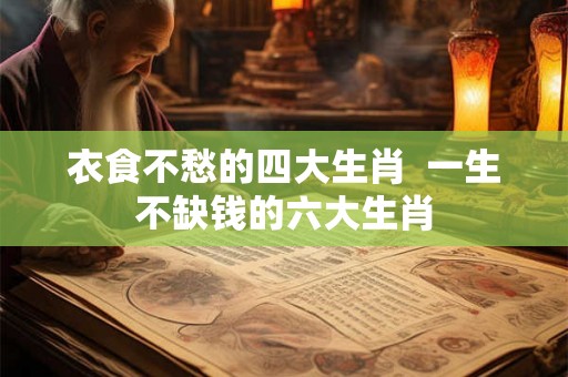 衣食不愁的四大生肖  一生不缺钱的六大生肖