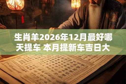 生肖羊2026年12月最好哪天提车 本月提新车吉日大全 生肖羊2026年12月最好哪天提车 本月提新车吉日大全
