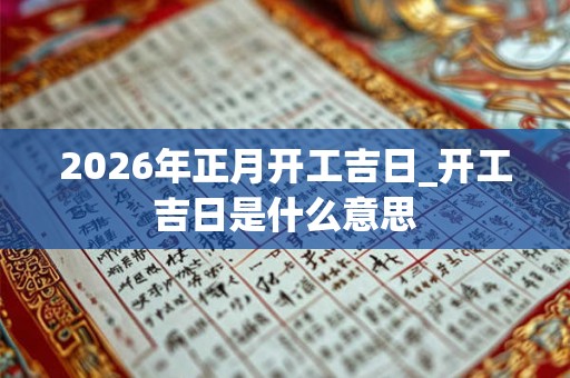 2026年正月开工吉日_开工吉日是什么意思 2026年正月开工吉日_开工吉日是什么意思