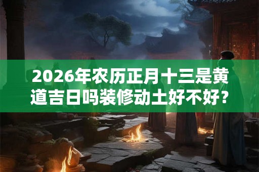 2026年农历正月十三是黄道吉日吗装修动土好不好? 2026年农历正月十三是黄道吉日吗装修动土好不好?