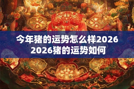 今年猪的运势怎么样2026 2026猪的运势如何 今年猪的运势怎么样2026 2026猪的运势如何