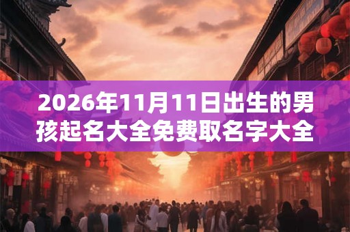 2026年11月11日出生的男孩起名大全免费取名字大全