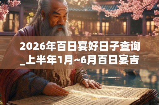 2026年百日宴好日子查询_上半年1月~6月百日宴吉日