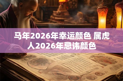 马年2026年幸运颜色 属虎人2026年忌讳颜色 马年2026年幸运颜色 属虎人2026年忌讳颜色