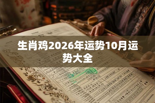 生肖鸡2026年运势10月运势大全