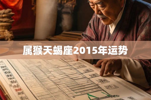 属猴天蝎座2015年运势