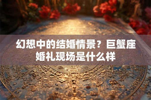幻想中的结婚情景？巨蟹座婚礼现场是什么样