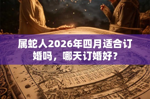 属蛇人2026年四月适合订婚吗，哪天订婚好？