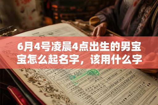 6月4号凌晨4点出生的男宝宝怎么起名字，该用什么字好