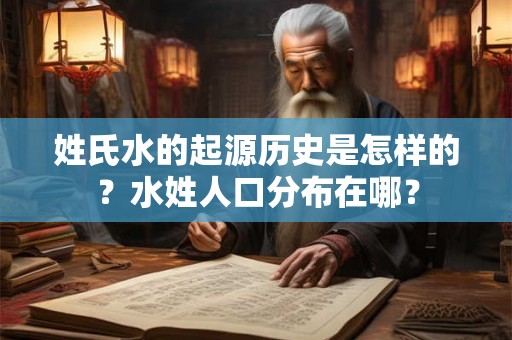 姓氏水的起源历史是怎样的？水姓人口分布在哪？