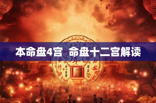 本命盘4宫  命盘十二宫解读