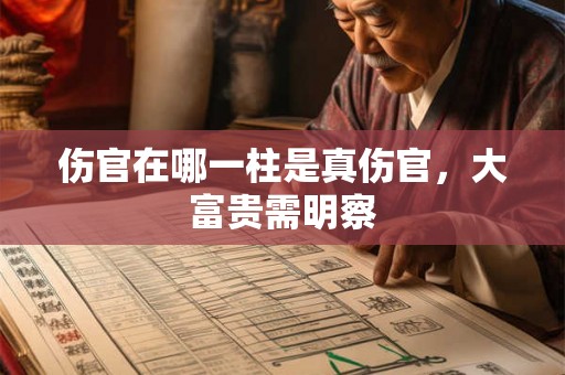 伤官在哪一柱是真伤官，大富贵需明察