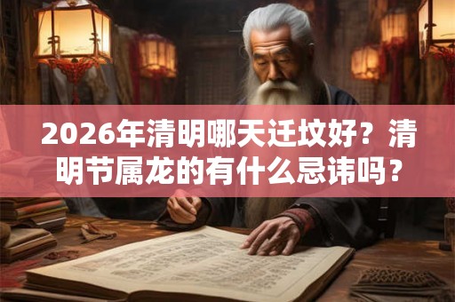 2026年清明哪天迁坟好?清明节属龙的有什么忌讳吗? 2026年清明哪天迁坟好?清明节属龙的有什么忌讳吗?