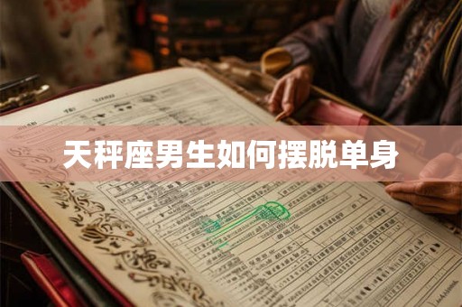 天秤座男生如何摆脱单身 天秤座男生如何摆脱单身