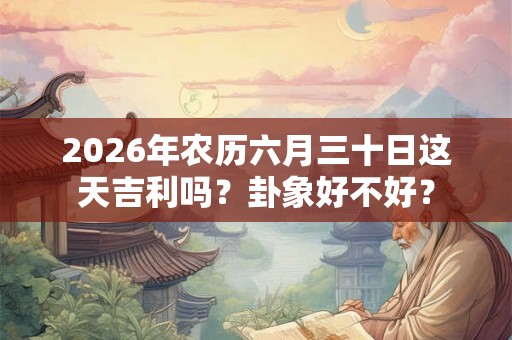 2026年农历六月三十日这天吉利吗?卦象好不好? 2026年农历六月三十日这天吉利吗?卦象好不好?